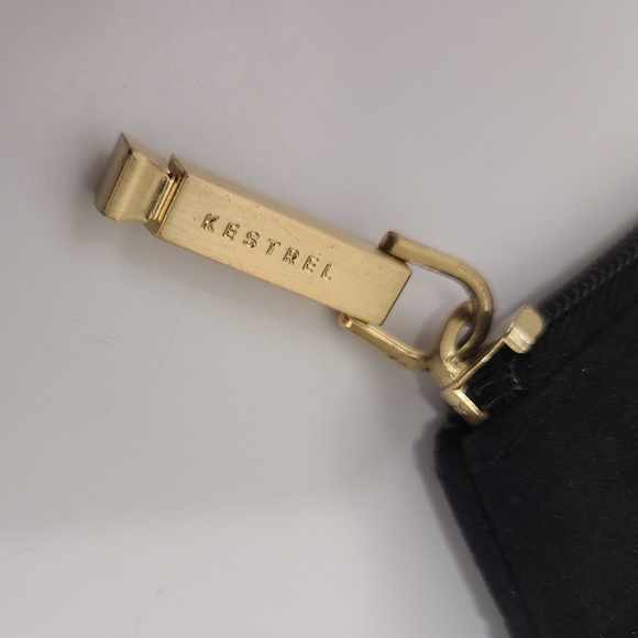 KESTREL Black Faux Suede Fringe Accessory Clutch Bag with Wristlet Strap - Picture 5 of 15